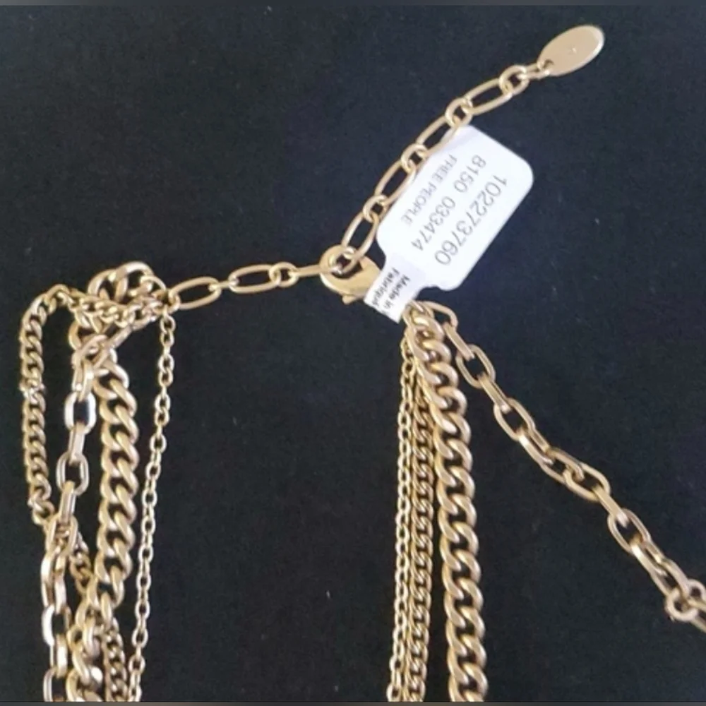 Free People Zella Layered Necklace/Gold - Picture 9 of 11